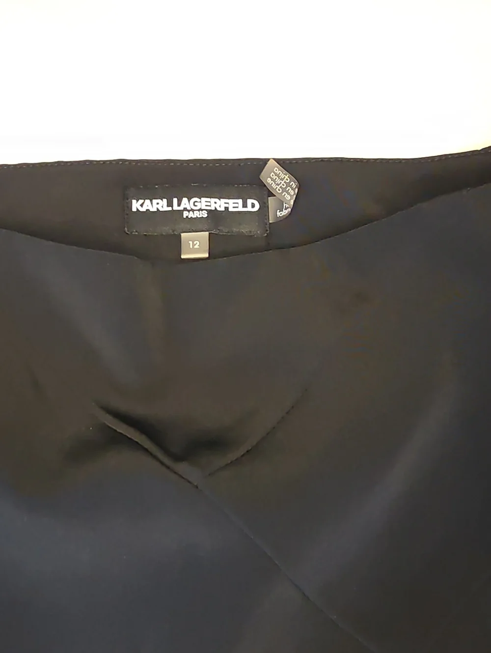 Karl Lagerfeld Black Paneled Mini Skirt
